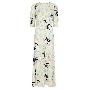 Rixo Sea Life Mermaid Motif Lucile Dress